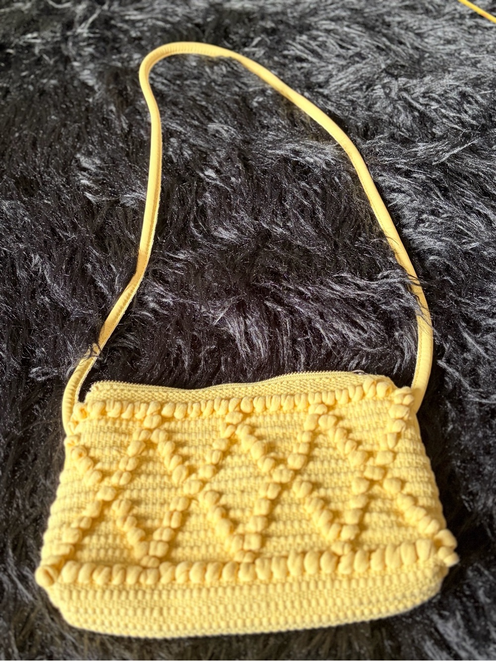 H&M Yellow Crochet Crossbody Bag